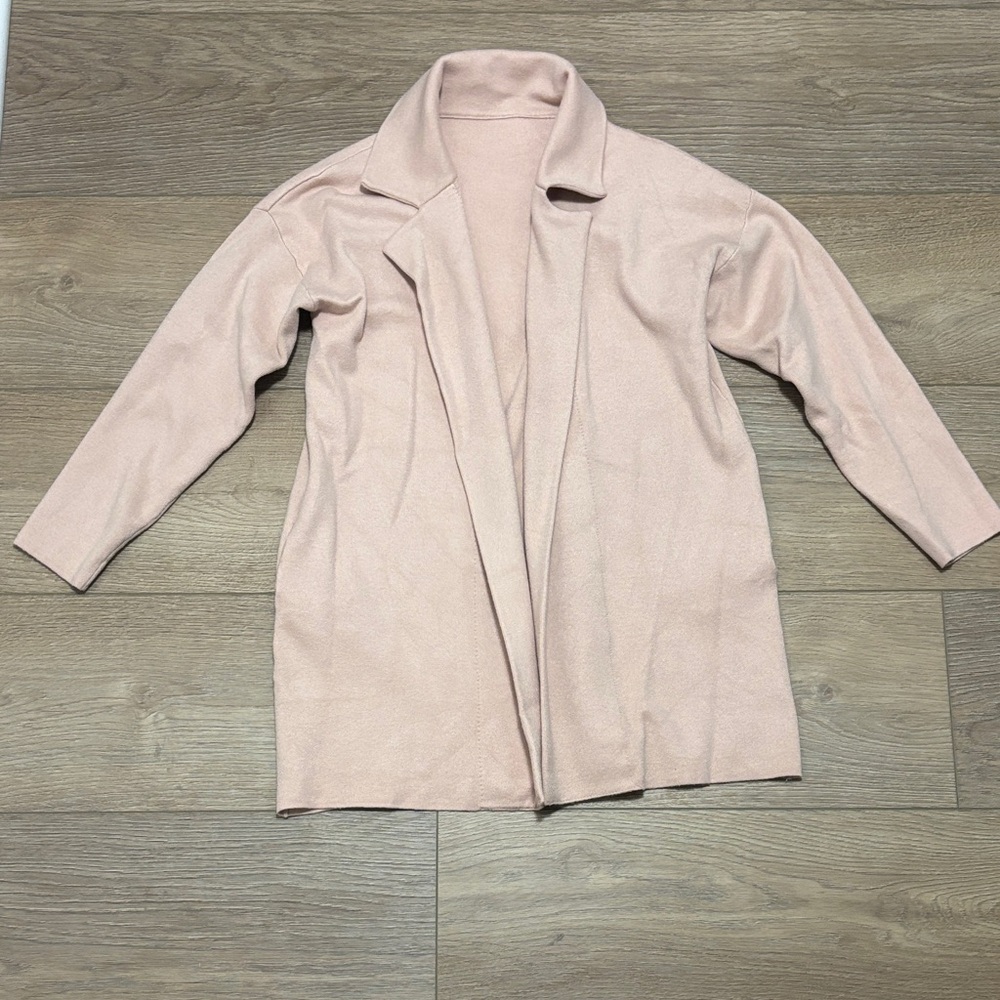 Women's Small Nude Open Front Sweater